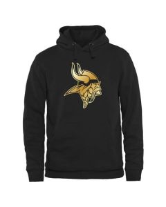 Men's Minnesota Vikings Pro Line Black Gold Collection Pullover Hoodie