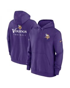Men's Minnesota Vikings Purple Sideline Club Fleece Pullover Hoodie