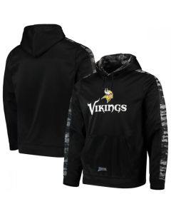 Men's Minnesota Vikings Zubaz Black Tonal Oxide Pullover Hoodie