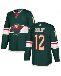 Men's Minnesota Wild #12 Matt Boldy Green Stitched Jersey (Green)