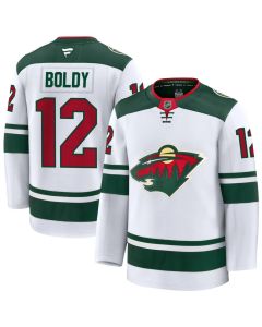 Men's Minnesota Wild #12 Matt Boldy White Alternate Stitched Hockey Premium Jersey