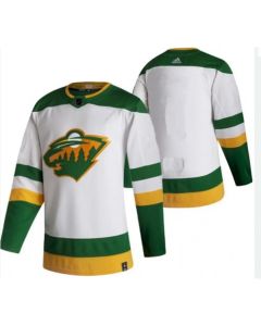Men's Minnesota Wild 2021 White Reverse Retro Stitched Jersey