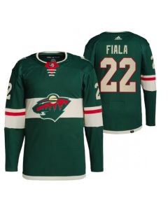 Men's Minnesota Wild #22 Kevin Fiala Green Stitched Jersey