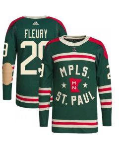 Men's Minnesota Wild #29 Marc-Andre Fleury Green Stitched Jersey