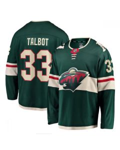 Men's Minnesota Wild #33 Cam Talbot Green Stitched Jersey (Green)