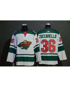 Men's Minnesota Wild #36 Mats Zuccarello White Stitched NHL Jersey