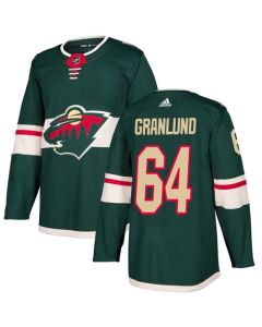 Men's Minnesota Wild #64 Mikael Granlund Green Stitched NHL Jersey