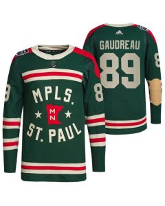 Men's Minnesota Wild #89 Frederick Gaudreau Green Stitched Jersey
