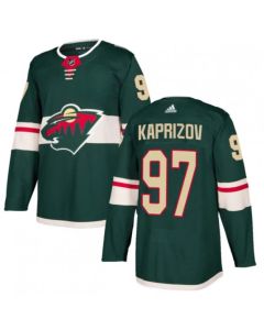 Men's Minnesota Wild #97 Kirill Kaprizov Green Stitched Jersey