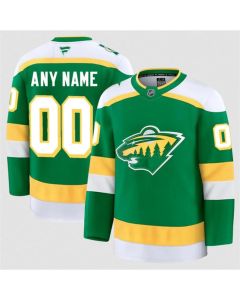 Men's Minnesota Wild ACTIVE PLAYER Custom Green 2024-25 Alternate Stitched Hockey Jersey