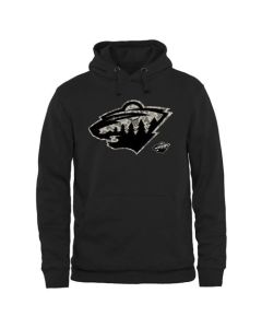 Men's Minnesota Wild Black Rink Warrior Pullover Hoodie