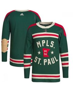 Men's Minnesota Wild Blank 2022 Green Winter Classic Stitched Jersey
