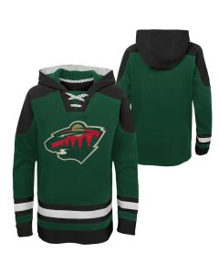 Men's Minnesota Wild Blank Green Ageless Must-Have Lace-Up Pullover Hoodie
