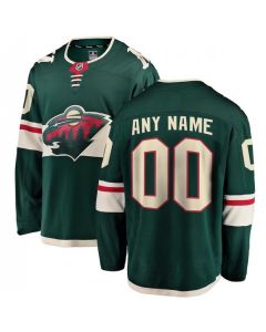 Men's Minnesota Wild Custom Green Stitched Jersey
