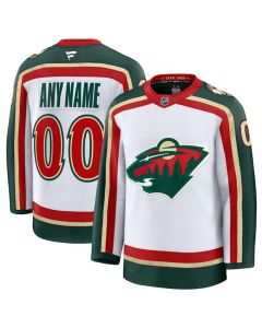 Men's Minnesota Wild Custom White 2025 25th Anniversary Hockey Premium Jersey