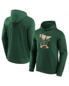 Men's Minnesota Wild Dark Green Hometown Graphic Hoodie (Green)