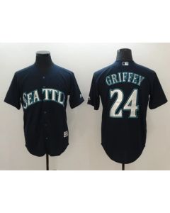 Men's MLB Seattle Mariners #24 Ken Griffey Jr. Navy Cool Base Jersey