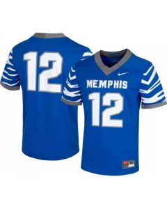 Men's Montana Grizzlies #12 Blue Stitched Football Jersey