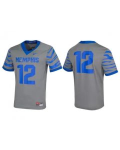 Men's Montana Grizzlies #12 Gray Stitched Football Jersey