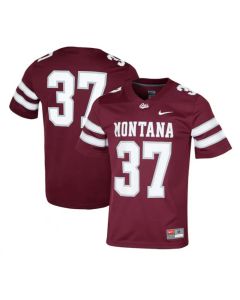 Men's Montana Grizzlies #37 Maroon Stitched Jersey