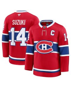 Men's Montreal Canadiens #14 Nick Suzuki Red Home Premium Jersey