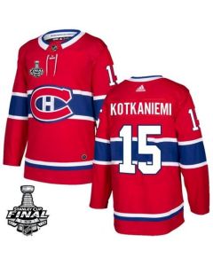 Men's Montreal Canadiens #15 Jesperi Kotkaniemi 2021 Red Stanley Cup Final Stitched Jersey