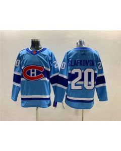 Men's Montreal Canadiens #20 Juraj Slafkovsky 2022-23 Reverse Retro Stitched Jersey