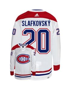 Men's Montreal Canadiens #20 Juraj Slafkovsky White Stitched Jersey