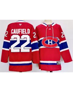 Men's Montreal Canadiens #22 Cole Caufield Red 2024-25 Stitched Jersey