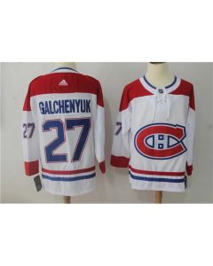 Men's Montreal Canadiens #27 Alex Galchenyuk White Stitched NHL Jersey