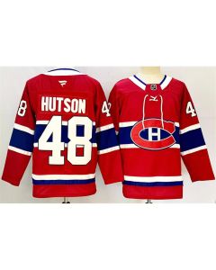 Men's Montreal Canadiens #48 Lane Hutson Red 2024-25 Stitched Jersey