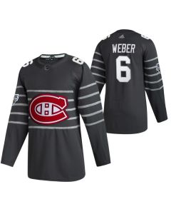 Men's Montreal Canadiens #6 Shea Weber 2020 Gray All Star Stitched NHL Jersey
