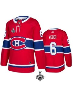 Men's Montreal Canadiens #6 Shea Weber 2021 Red Stanley Cup Final Stitched Jersey