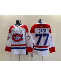Men's Montreal Canadiens #77 Kirby Dach White Stitched Jersey