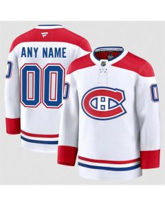 Men's Montreal Canadiens Active Player Custom White 2024-25 Away Stitched Hockey Jersey