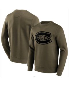 Men's Montreal Canadiens Green Iconic Preferred Logo Graphic Crew Sweatshirt