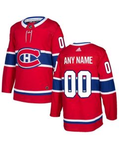 Men's Montreal Canadiens Personalized Authentic Red Home Stitched NHL Jersey