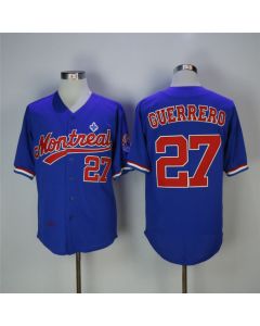 Men's Montreal Expos #27 Vladimir Guerrero Blue Cooperstown Collection Stitched MLB Jersey