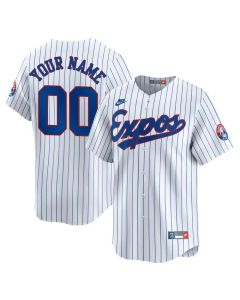 Men's Montreal Expos Nike White Throwback Cooperstown Collection Limited Custom Jersey (White)