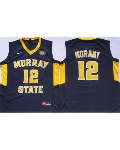 Men's Murray State Racers #12 Ja Morant Navy Stitched Jersey
