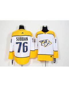 Men's Nashiville Predators #76 P.K Subban White Stitched NHL Jersey