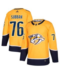 Men's Nashiville Predators #76 P.K Subban Yellow Stitched NHL Jersey