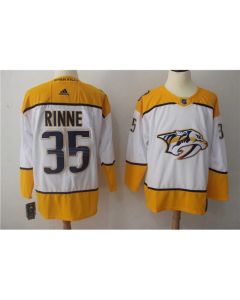 Men's Nashville Predators #35 Pekka Rinne White Stitched NHL Jersey (White)