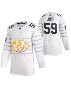 Men's Nashville Predators #59 Roman Josi 2020 White All Star Stitched NHL Jersey