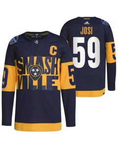Men's Nashville Predators #59 Roman Josi 2022 Navy Stadium Series Player Stitched Jersey