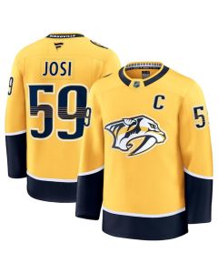 Men's Nashville Predators #59 Roman Josi Gold 2024-25 Home Stitched Hockey Jersey