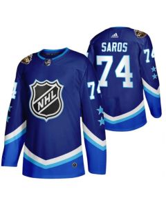 Men's Nashville Predators #74 Juuse Saros 2022 All-Star Blue Stitched Jersey