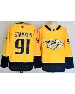 Men's Nashville Predators #91 Steven Stamkos Gold 2024-25 Home Stitched Hockey Jersey