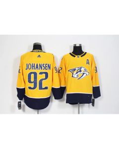Men's Nashville Predators #92 Ryan Johansen Yellow Stitched NHL Jersey