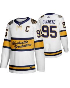 Men's Nashville Predators #95 Matt Duchene White Stitched NHL Jersey